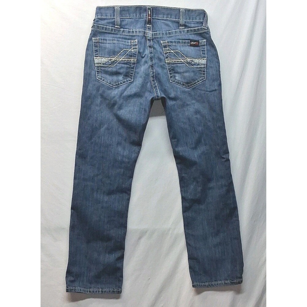 Ariat M7 Slim Straight Men FR Stretch Jeans Blue Safety Workwear 30x30 Fire Weld